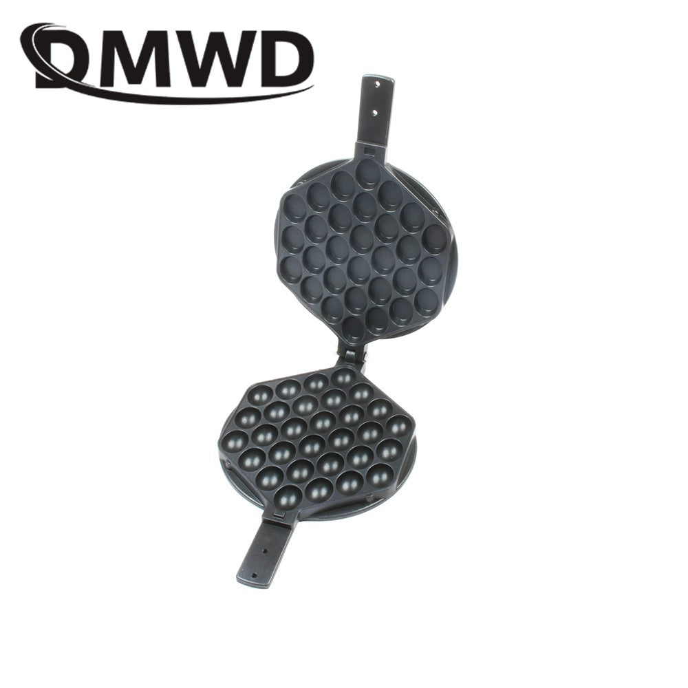 DMWD-Molde de máquina de gofres de burbujas para huevos de Hong Kong, rodillo para hornear, sartén de hierro, placa antiadherente para Muffin