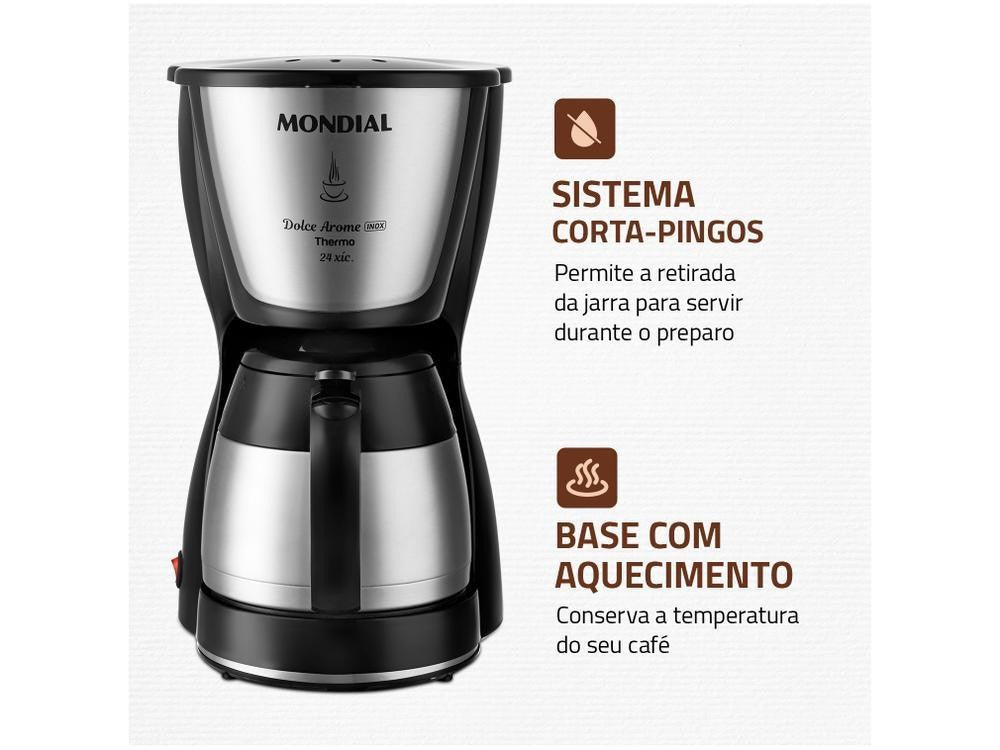Cafetera eléctrica Mondial Dolce Aroma Thermo, 110V
