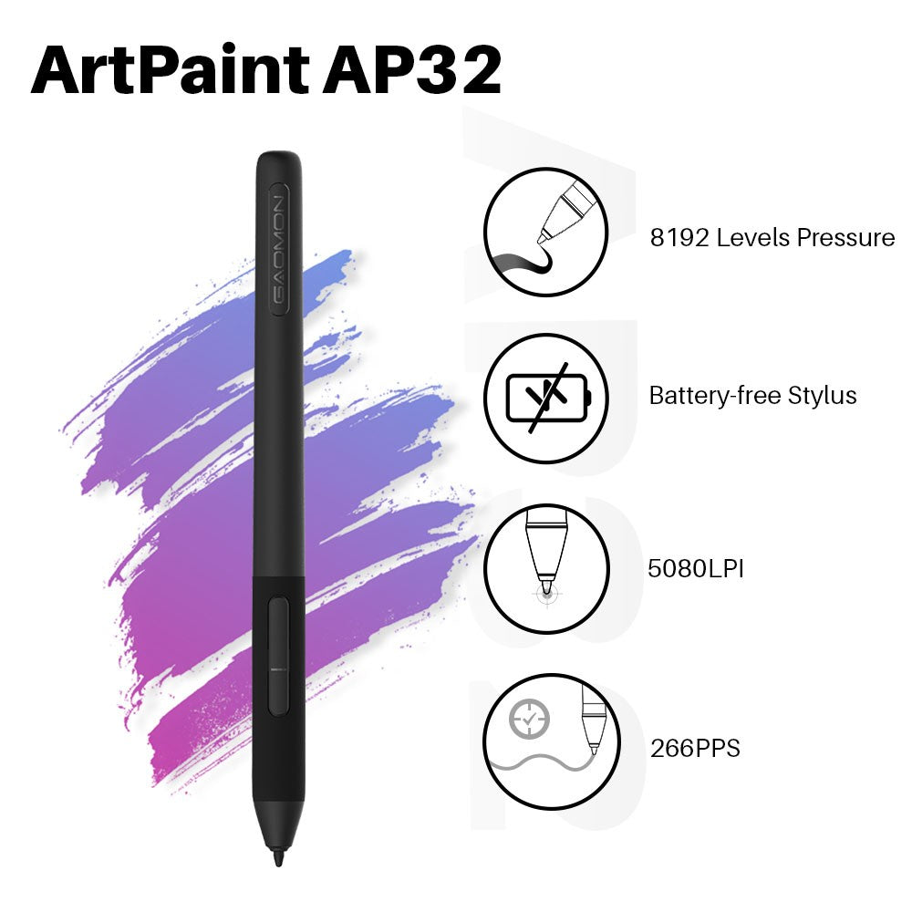 Tableta Digital Gaomon S620 de 6.5x4 Pulgadas, Tableta Gráfica Delgada y Portátil para Dibujar y Jugar OSU, Fácil Conexión con Teléfonos Android