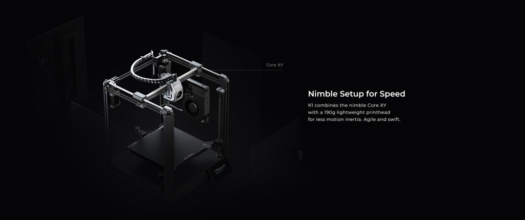 Creality-impresora 3D k1/K1MAX /K1C, extrusora de accionamiento directo de doble engranaje, velocidad de impresión Hotend de flujo máximo de 32mm, 600 MM/S