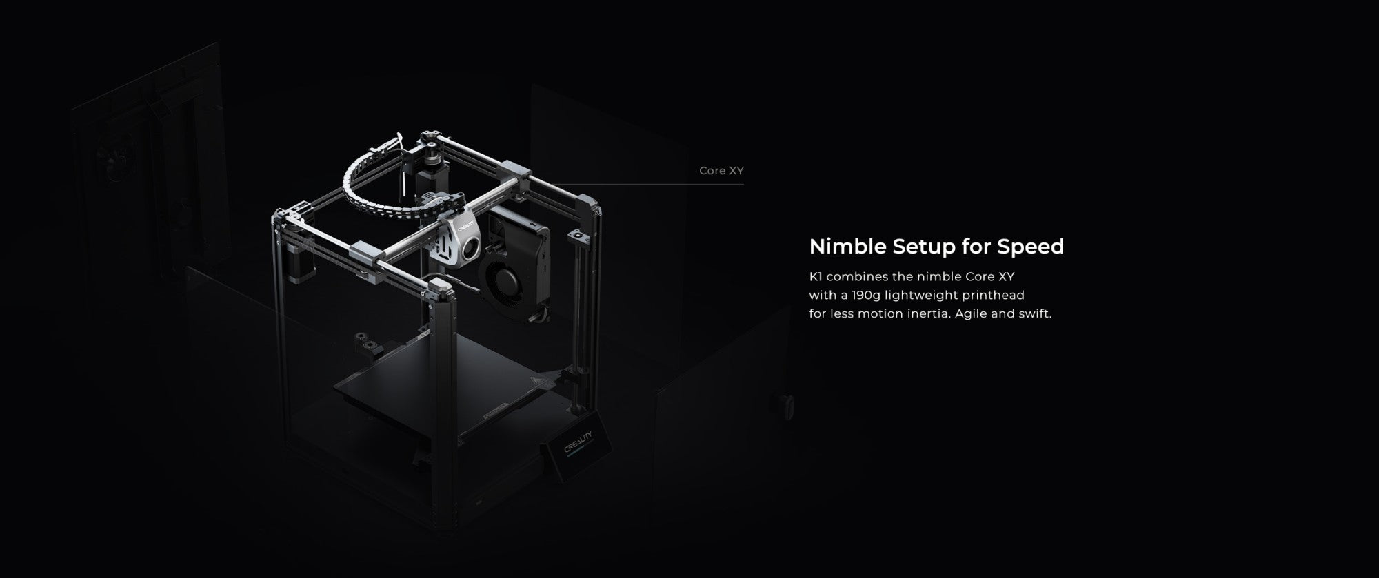Creality-impresora 3D k1/K1MAX /K1C, extrusora de accionamiento directo de doble engranaje, velocidad de impresión Hotend de flujo máximo de 32mm, 600 MM/S