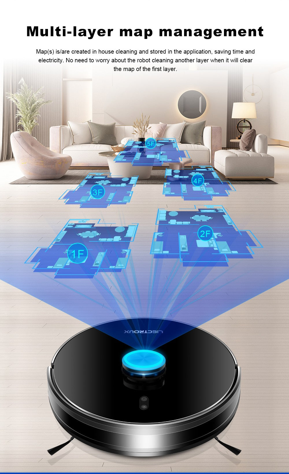 (código promocional: AEGG66)) Robot aspirador Liectroux X6,navegación láser Lidar,6500 pa,mapa de varios pisos,trapear,zona de exclusión de aplicaciones,área selectiva,reanudación de punto de interrupción