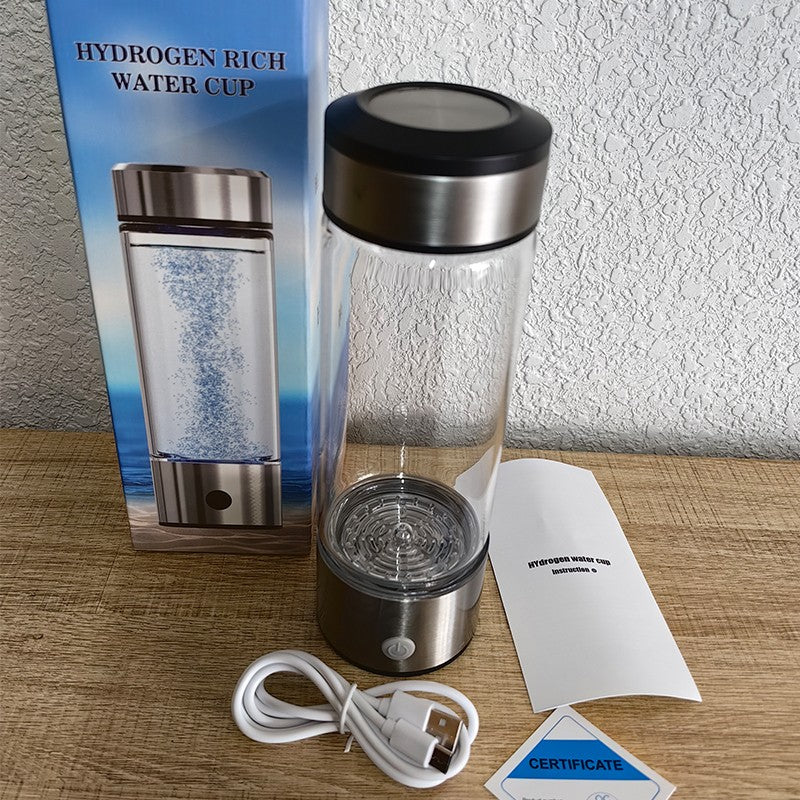 Generador de hidrógeno taza filtro de agua 430ML fabricante alcalino agua rica en hidrógeno botella portátil lonizador pura electrólisis H2