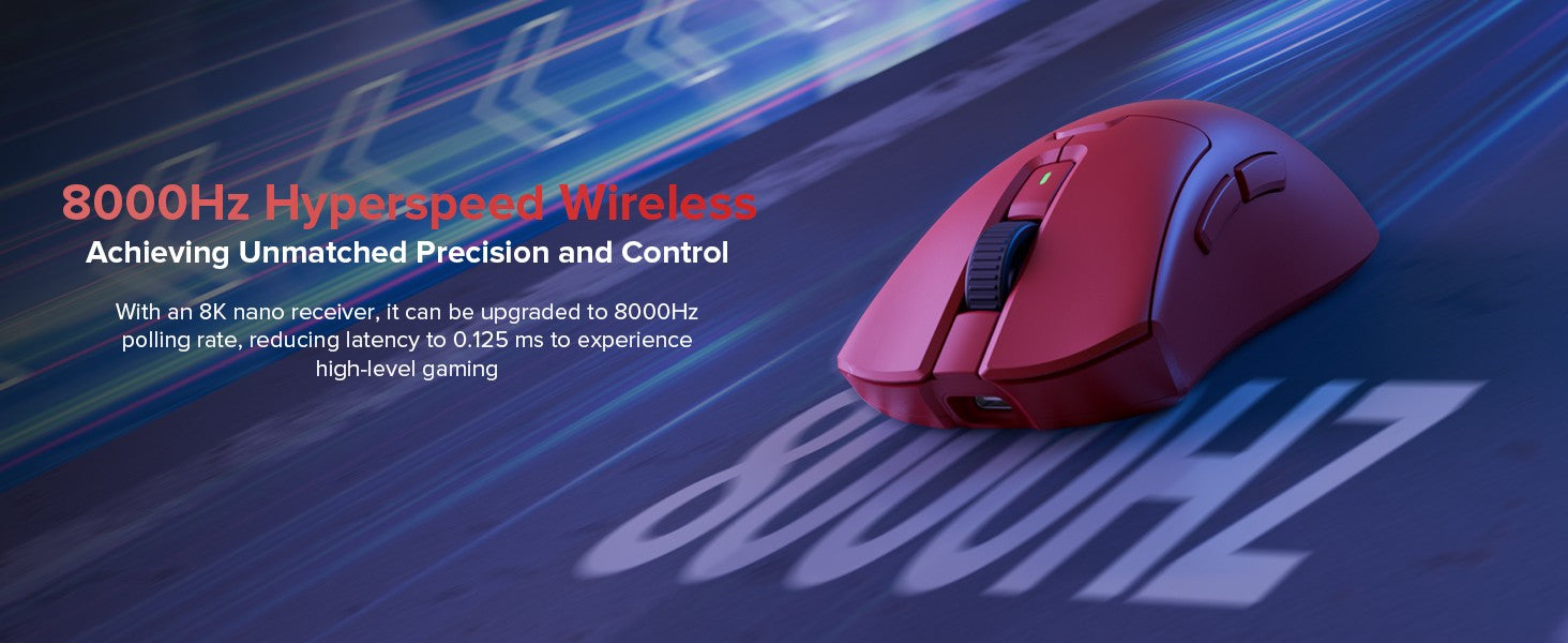 Ratón inalámbrico para juegos Delux M900 PRO, ergonómico, 8K, velocidad de orolling PAW3395 BK3633, base de carga RGB de 63g para PC y portátil de mano grande derecha