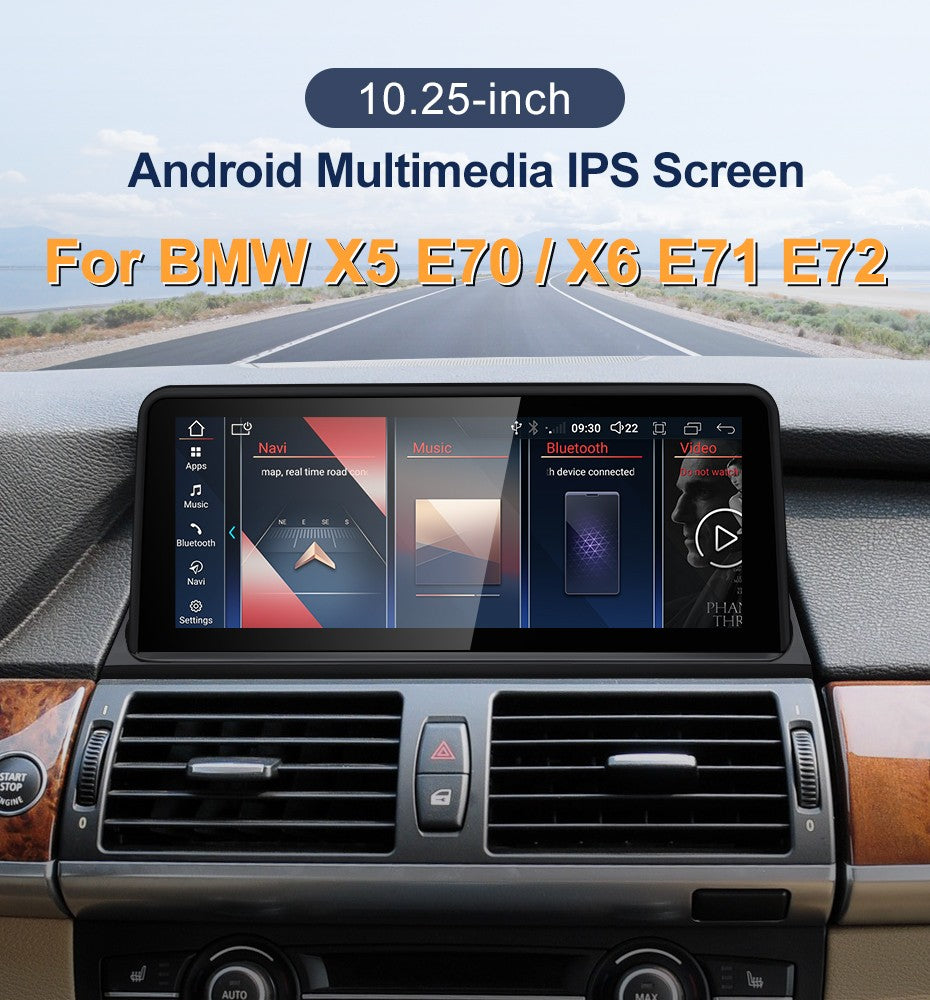 STWEI 2024 nuevo ID6 ID7 ID8 UI 10,25inc sistema Android inalámbrico Carplay AUTO para BMW X5 E70 X6 E71 reproductores de vídeo de coche GPS Navi