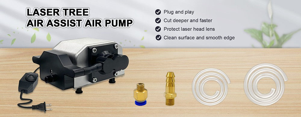 LASER TREE 5W módulo láser con asistencia de aire 450nm enfoque fijo TTL cabezal láser de luz azul para máquina de grabado de corte CNC DIY