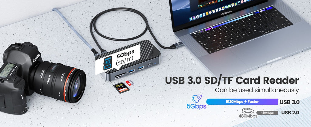 ORICO tipo C HUB con ventilador de refrigeración M.2 NVMe SATA SSD gabinete externo 10Gbps 4K 60Hz HDMI-Com RJ45 SD/TF estación de acoplamiento USB