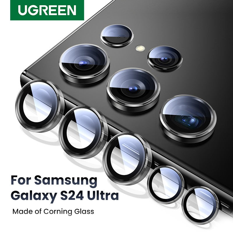 UGREEN Protector de lente de cámara para Samsung Galaxy S24 Ultra lente de cristal completo para Samsung S24 Ultra película protectora