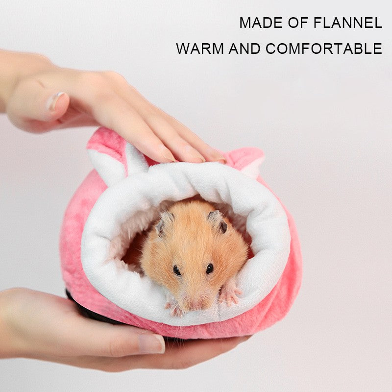 Jaula para hámster, cama suave y cálida, hamaca para ratas, cerdo, ardilla, casa de invierno, nido de terciopelo, cama cálida para dormir, artículos para mascotas pequeñas