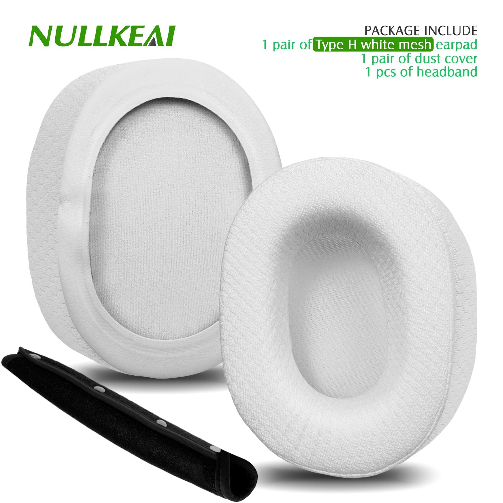 Nullkeai-almohadillas de repuesto para auriculares Anker Soundcore Life Q30 Q35 Q10 Q20, almohadillas de Gel refrescante, funda de malla, orejeras