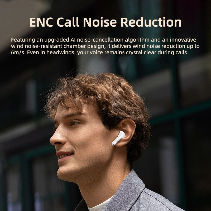 Auriculares Inalámbricos Lenovo LE257 con Bluetooth 6.0, Sonido HiFi, Cancelación de Ruido ENC, Auriculares TWS para Juegos y Deportes con Micrófono