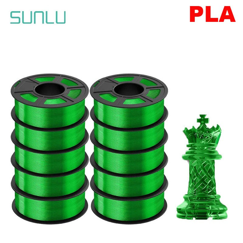 Filamento SUNLU 3D PLA/PLA PLUS de 10 kg (22 lb), 1.75 mm, Filamento para Impresora 3D, Ecológico y de Alta Resistencia