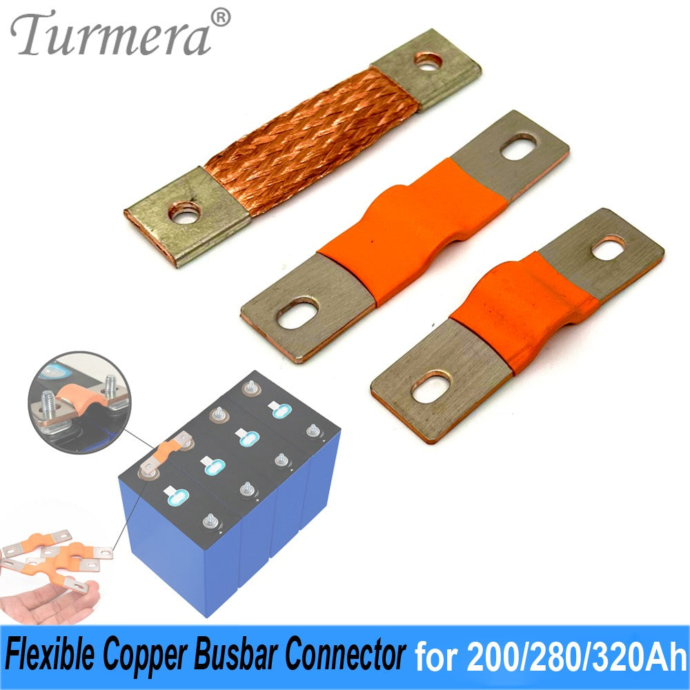 Turmera-batería Lifepo4 de 12V, conector de cobre Flexible, 56mm, 74mm, 2mm, 400A, para uso en batería Lifepo4 de 200Ah, 230Ah, 280Ah, 320Ah