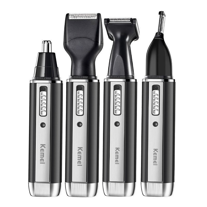 Kemei-cortadora de pelo de nariz todo en uno para hombres y mujeres, cortadora eléctrica recargable para orejas, barba, cejas, rostro, Kit de aseo