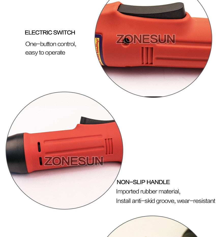 ZONESUN Máquina taponadora manual Taponadora de botellas de aceite de humo de plástico con tornillo (10-30 mm)