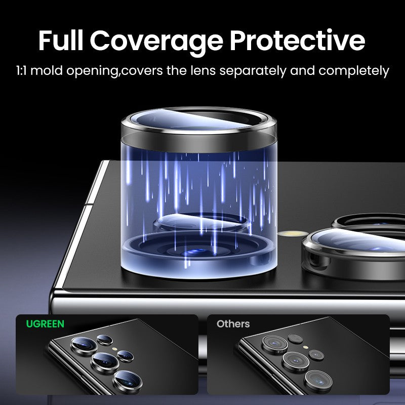 UGREEN Protector de lente de cámara para Samsung Galaxy S24 Ultra lente de cristal completo para Samsung S24 Ultra película protectora