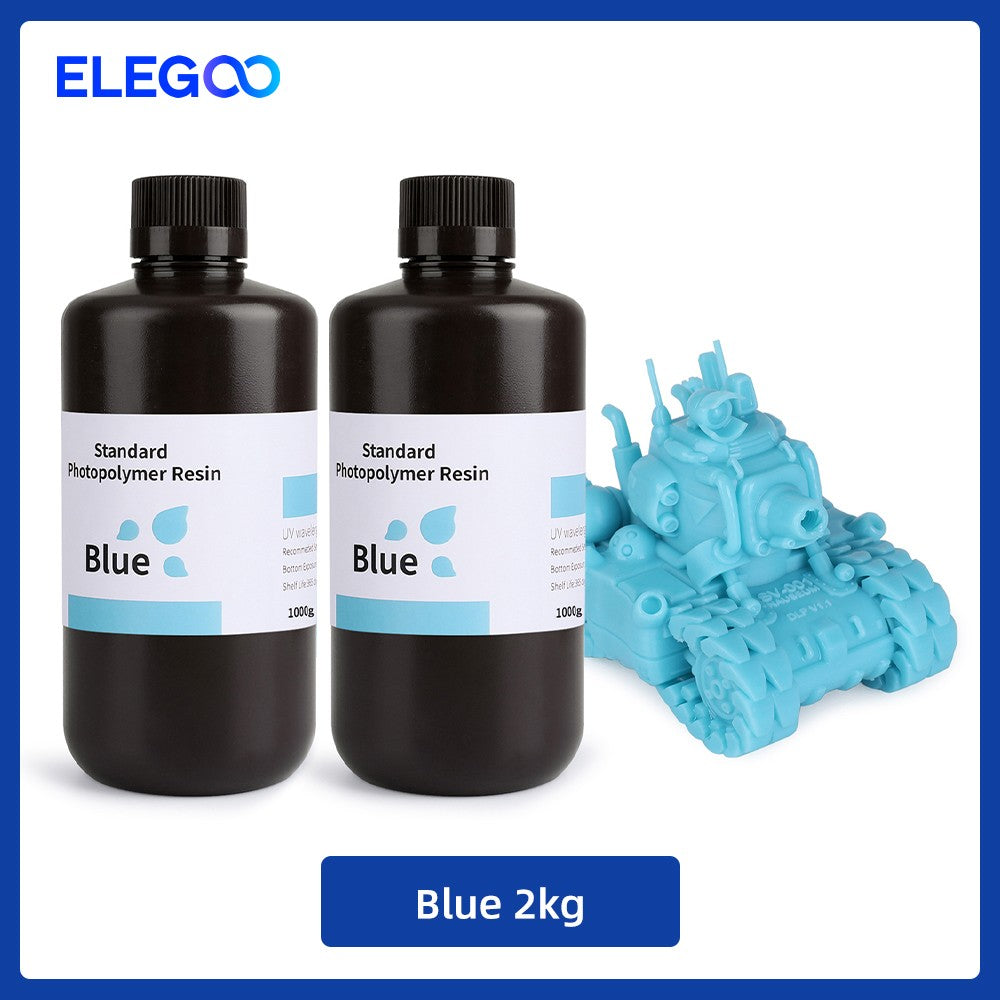 ELEGOO 2 uds/4 Uds 1KG juego de resina para impresora 3D LCD resina de curación UV 405nm resina fotopolímero estándar para impresión LCD 3D