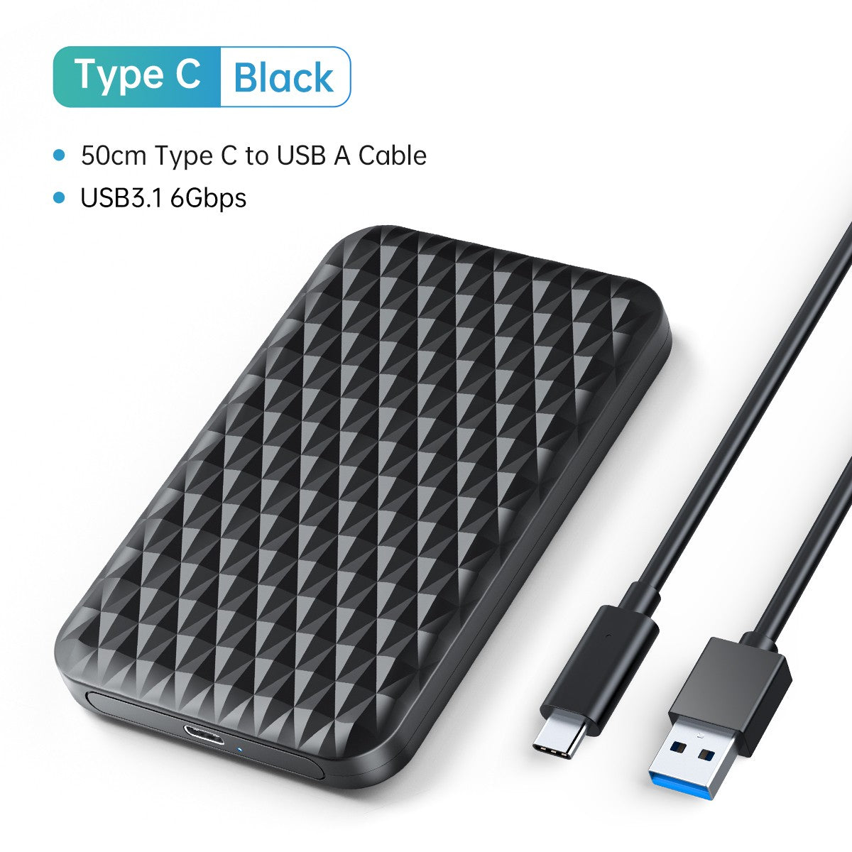 ORICO HDD externo 2,5 "funda HDD USB 3,0 a SATA 5Gbps funda de disco duro para 7-9.5mm 2,5 pulgadas SATA hd externo para PC