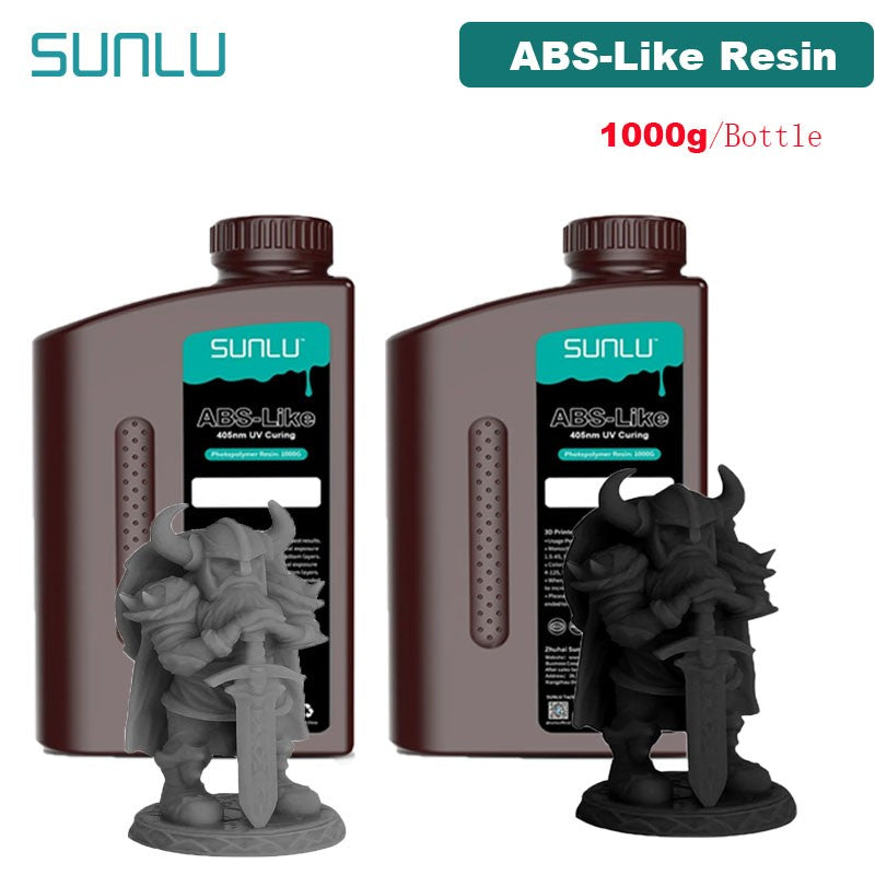 SUNLU resina UV 405nm fotopolímero tipo ABS impresora LCD líquido 2KG puede perforar roscas internas procesadas bajo olor alta dureza