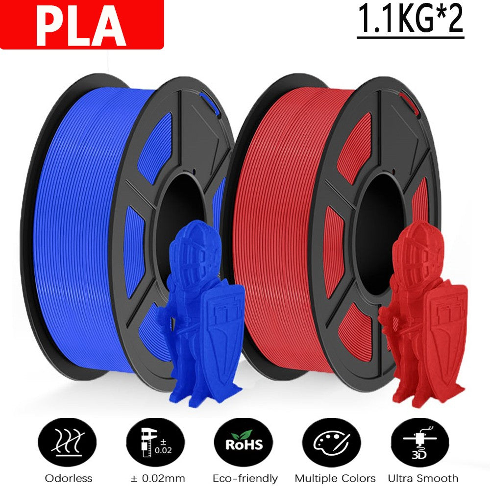 JAYO 2 rollos de filamento de impresora 3D PETG/PLA/PLA PLUS 1,75mm 2,2 KG 100% sin burbujas materiales de impresión 3D no tóxicos para impresora 3D