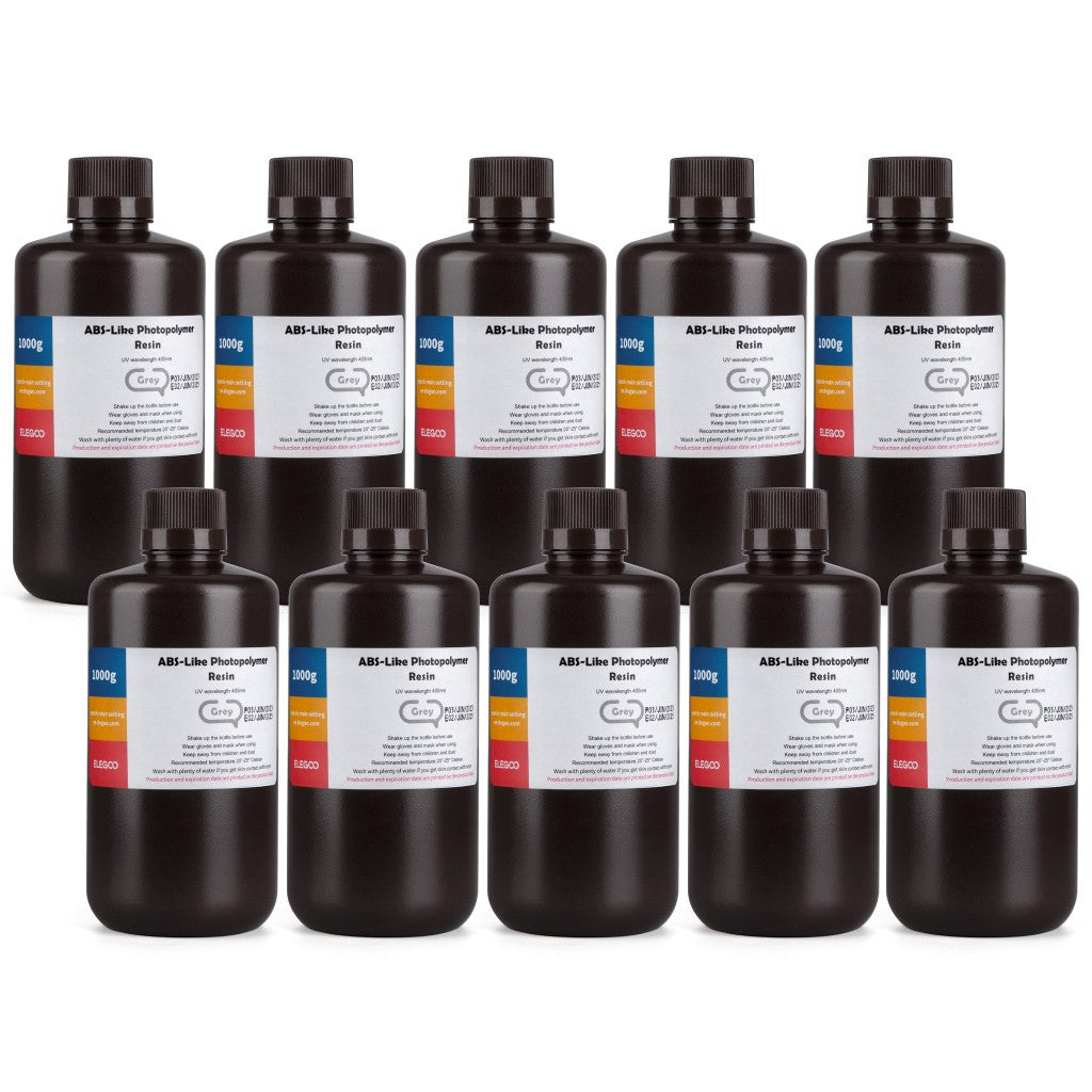 Resina para Impresora 3D Tipo ABS de ELEGOO, Resina de Fotopolimerización Estándar Tipo ABS de 405nm para Impresión 3D LCD, 1000g