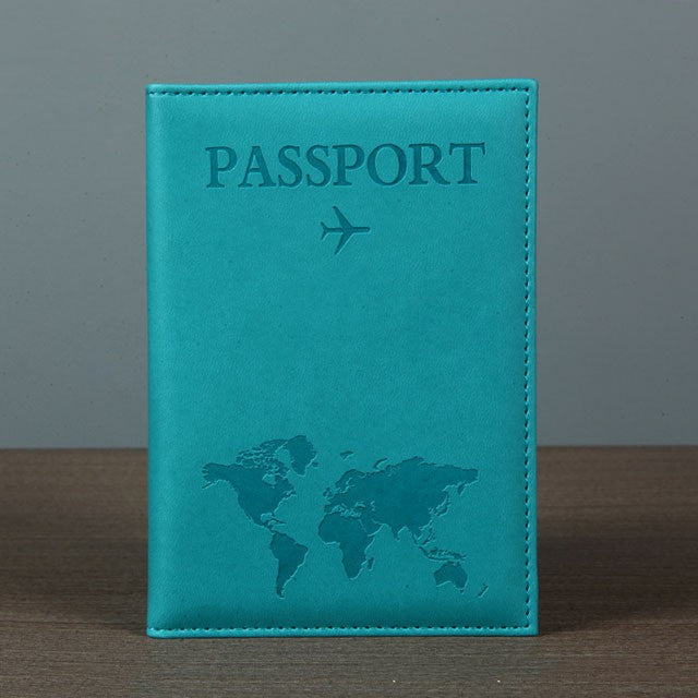 Amante el mapa del mundo cubierta de pasaporte estampado en caliente avión Simple mujeres hombres viaje pasaporte estuche protector moda regalo de boda