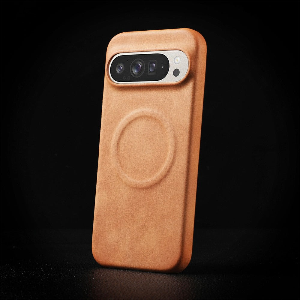 Funda de teléfono magnética de piel de oveja de lujo para Google Pixel 10 9 8 7 Pro XL 8A 7A cubierta sólida dura mate de negocios a prueba de golpes