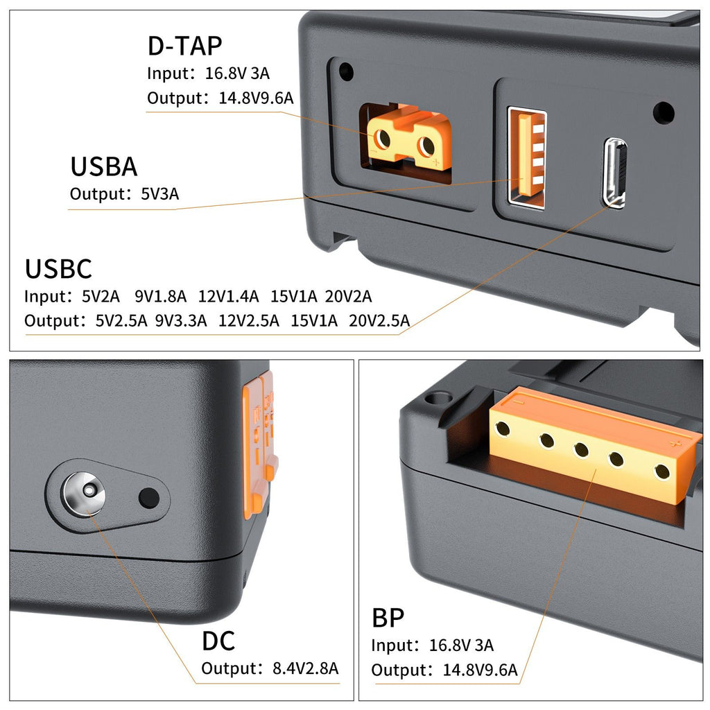 (DO Brasil) Batería de litio V-Lock ZGCINE ZG-S200 V99 con montura V para videocámaras/dispositivos digitales/luces de video/monitores