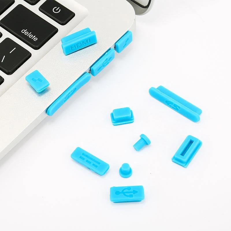 1 Juego/16 piezas de tapones de silicona antipolvo para portátiles, cubiertas protectoras para puertos USB tipo C, HDTV, RJ45, impermeables