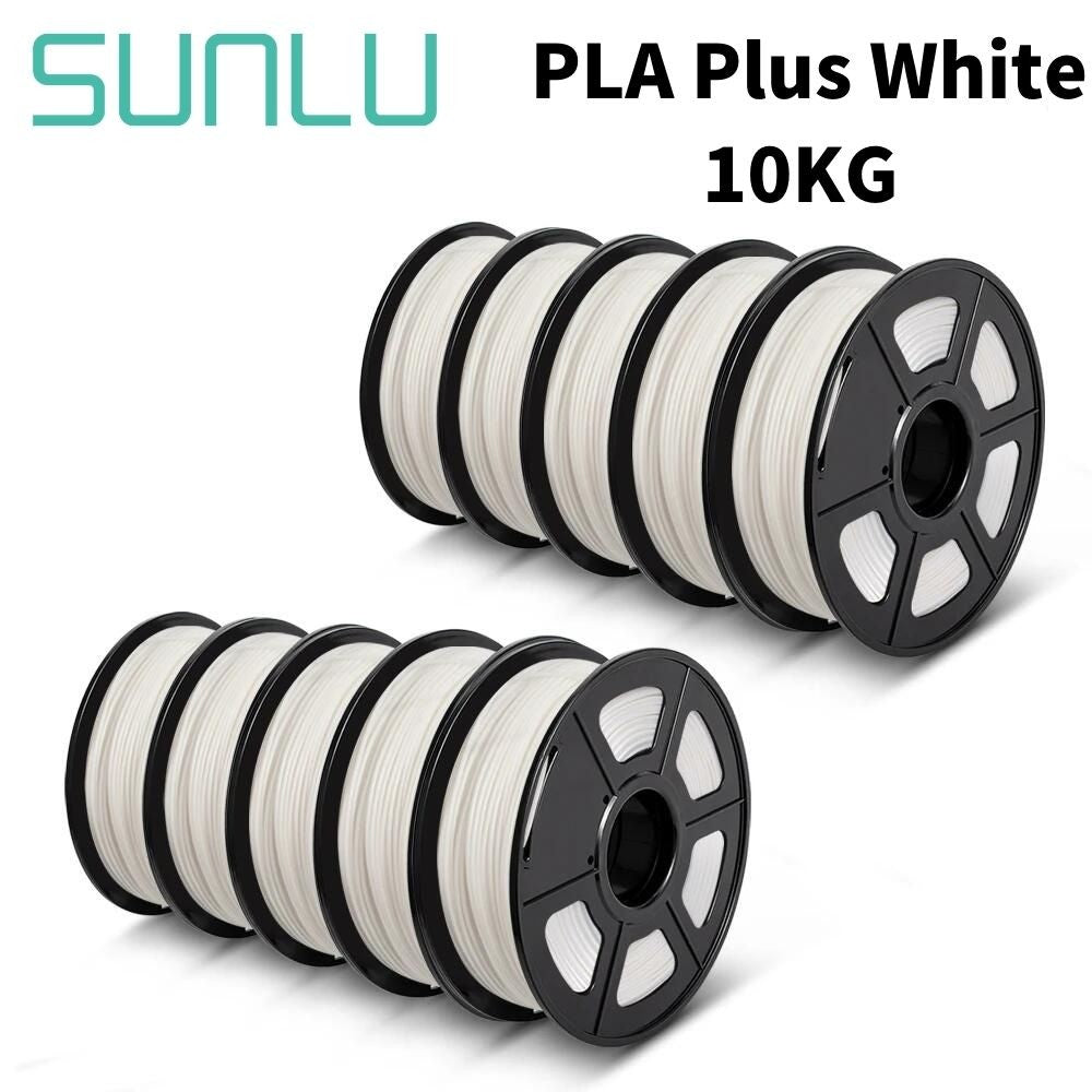 Filamentos SUNLU PLA PETG PLA Plus, 10 rollos de filamento 3D, 1 KG/rollo, 1,75mm, 100% líneas de filamento, ordenadamente para impresión 3D de la UE y EE. UU.