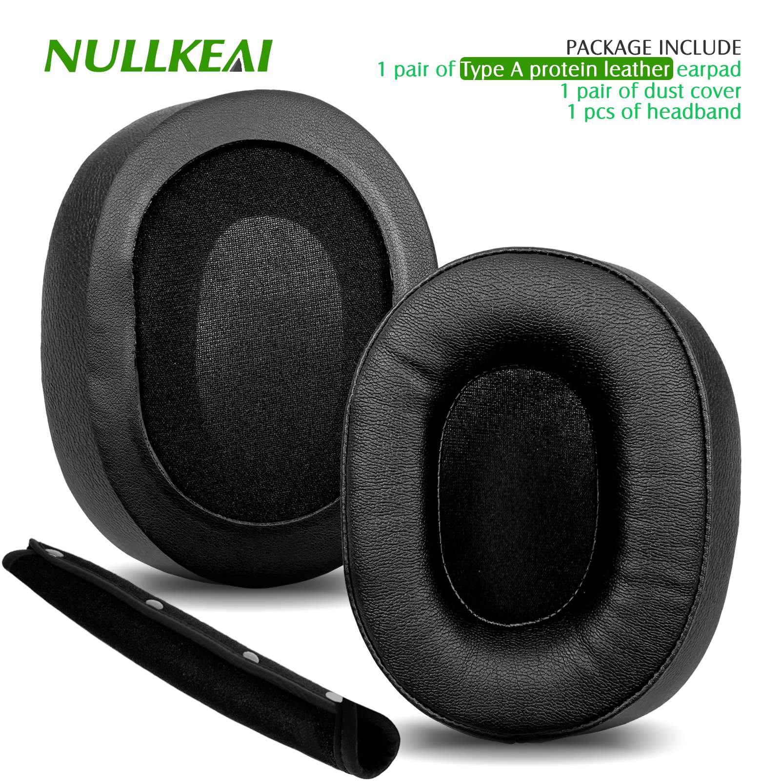 Nullkeai-almohadillas de repuesto para auriculares Anker Soundcore Life Q30 Q35 Q10 Q20, almohadillas de Gel refrescante, funda de malla, orejeras