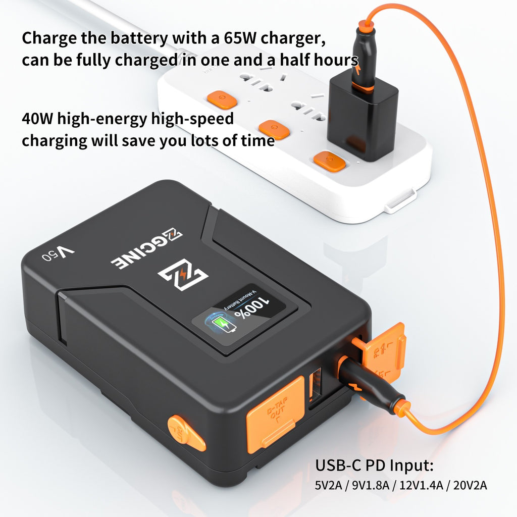 (DO Brasil) Batería de litio V-Lock ZGCINE ZG-S200 V99 con montura V para videocámaras/dispositivos digitales/luces de video/monitores