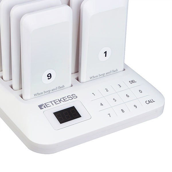 RETEKESS TD157 Sistema de Llamada Inalámbrico para Restaurantes, Localizadores de Mesa, Receptores de Señal Sonora para Food Trucks, Restaurantes de Comida Rápida, Cafeterías y Bares