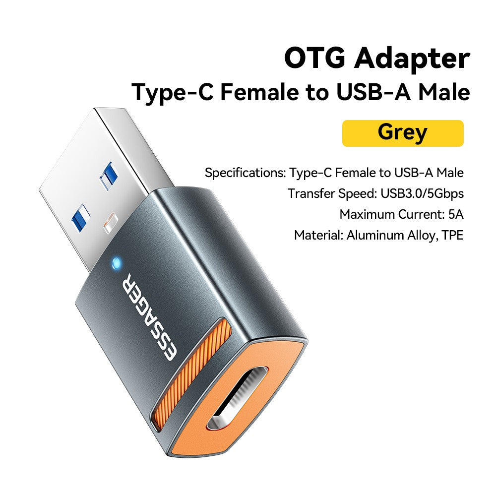 Adaptador Essager USB3.0 OTG tipo C USB-A Micro hembra a USB Micro iP tipo C convertidor macho para Macbook Xiaomi iPhone adaptador OTG