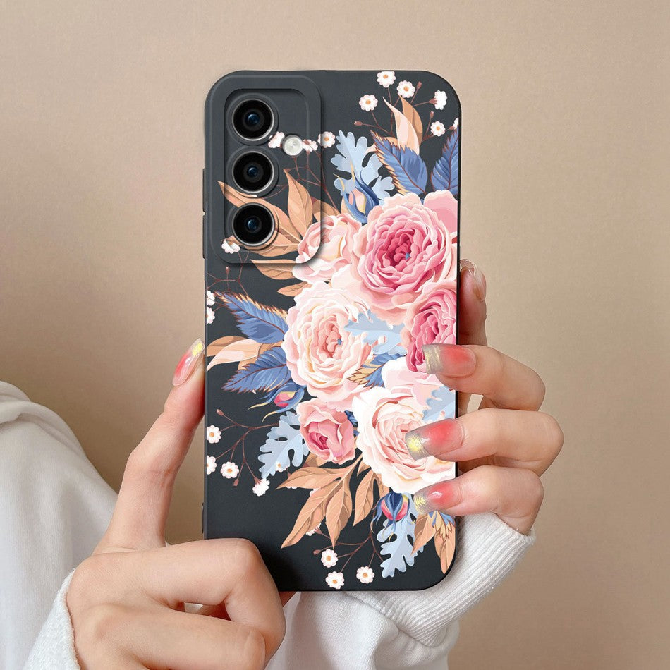 Funda para Samsung A35 A55 5G, funda trasera romántica, Protector de cámara de silicona líquida suave para Samsung A 35 A 55 Anti Choc Coque Capa