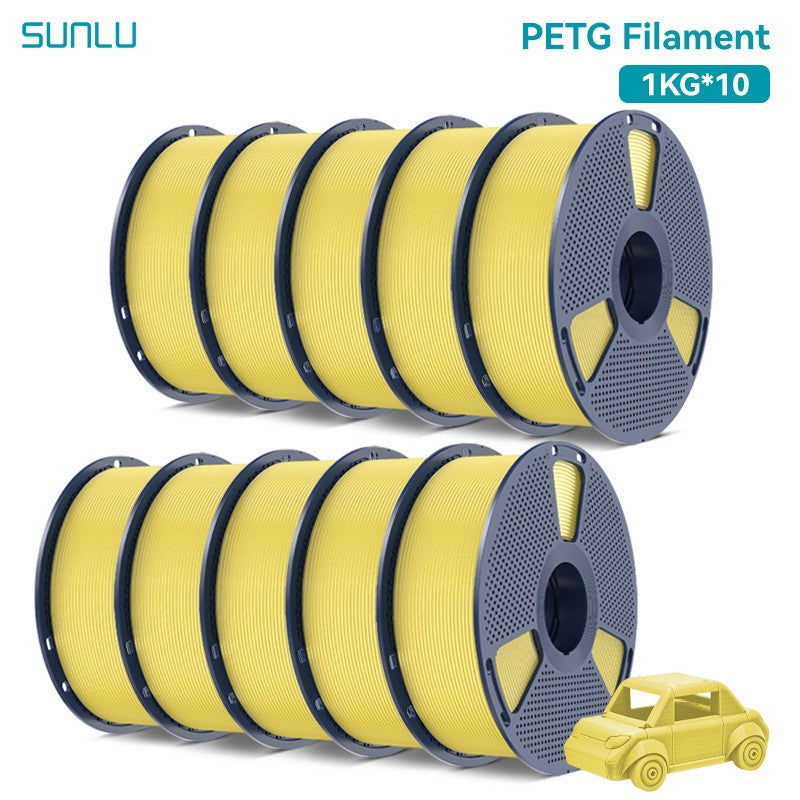 Filamentos SUNLU PLA PETG PLA Plus, 10 rollos de filamento 3D, 1 KG/rollo, 1,75mm, 100% líneas de filamento, ordenadamente para impresión 3D de la UE y EE. UU.
