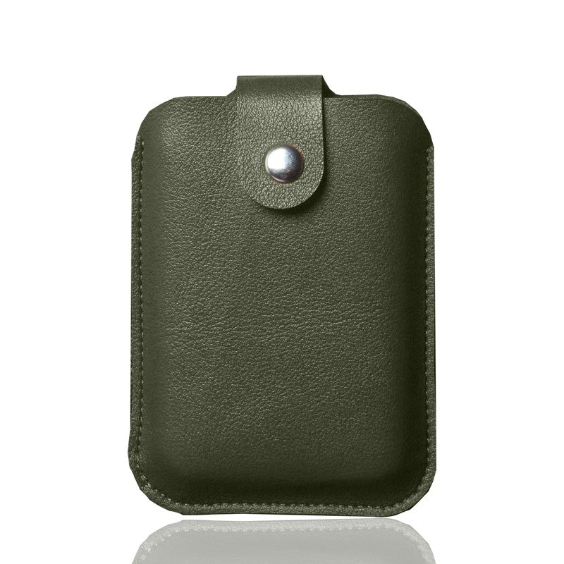Funda de cuero con funda para banco de energía para iPhone 13, funda para batería externa Magsafe