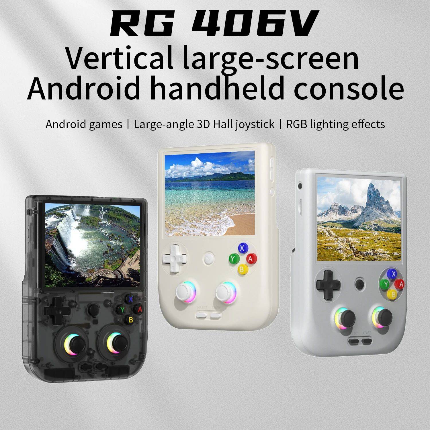 ANBERNIC-consola de juegos portátil RG 406V, pantalla multitáctil IPS de 4 ", Android13, videojuegos Retro, juego 512G, RG406V, compatible con 1080p DP