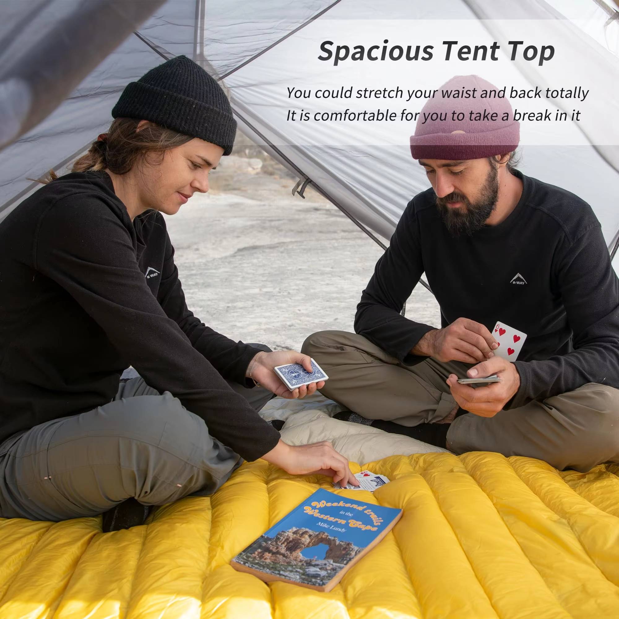 Carpa Naturehike Mongar 2 para Camping y Playa, Nailon 20D Impermeable, Carpa para 2 Personas, Mongar UL Ultraligera, Carpa de Senderismo para 3 Estaciones