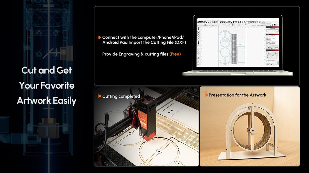 Router CNC de Escritorio Algolaser para Principiantes, 12000 mm/min, Kit DIY, 5W 10W, Conexión con Teléfono, Máquina de Grabado Multifunción para Trabajar la Madera