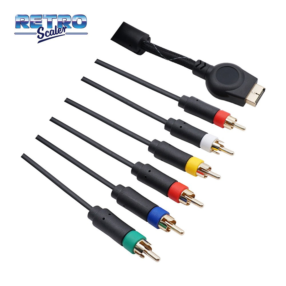 El cable componente RetroScaler de 1,8 m PS2/PS3 proporciona el vídeo y sonido más afilados para la consola de juegos Sony PlayStation 2/3