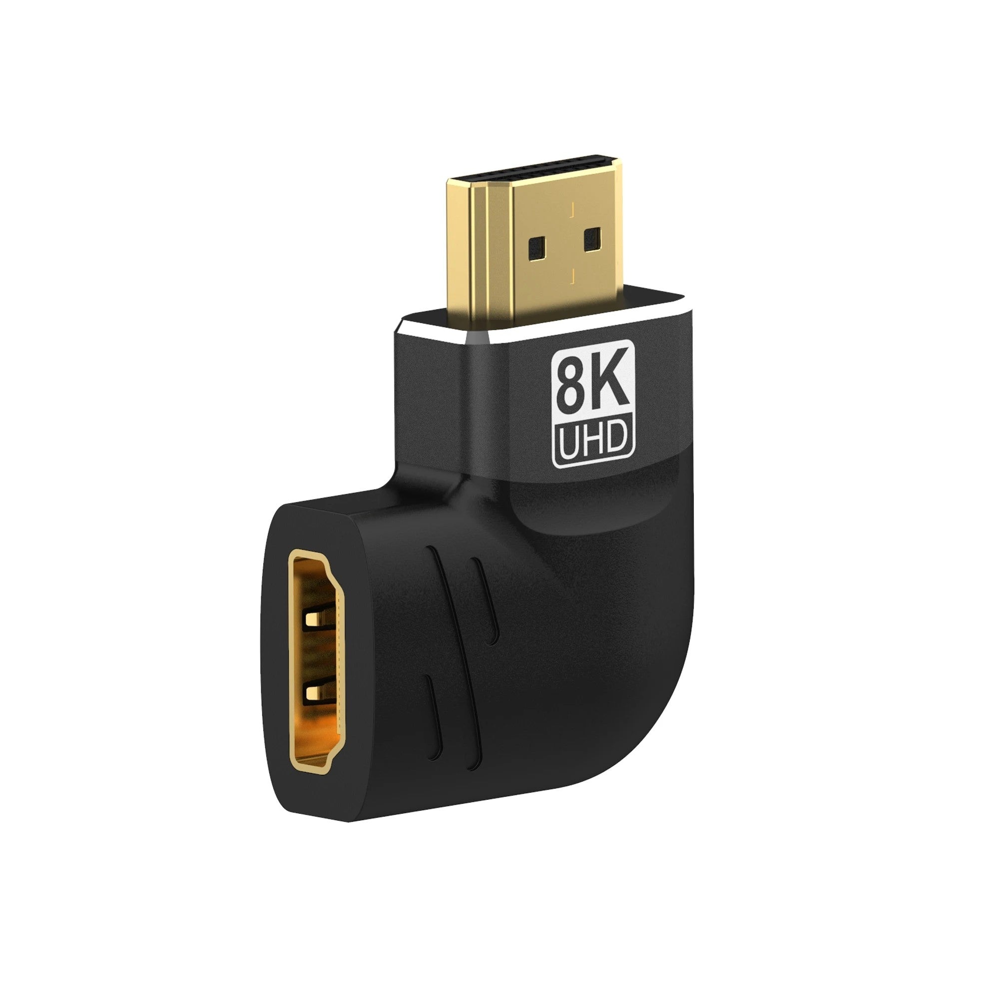 Adaptador HDMI 2,1 90 grados 270 grados HDMI macho a hembra 8K 60Hz 4K 120Hz 48Gbps vídeo HDR para ordenador portátil HD TV proyector adaptador