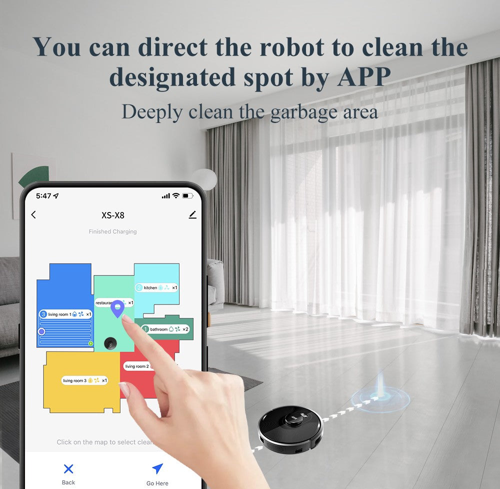 ?ABIR-Robot aspirador X8 para el hogar, dispositivo inteligente para el hogar, limpieza de alfombras, barrido de zonas, mapeo de áreas restringidas
