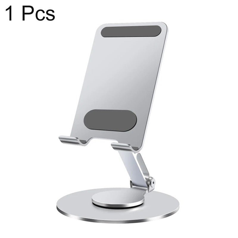 Soporte giratorio para teléfono móvil, soporte de Metal de aluminio para teléfono, soporte Universal plegable para tableta y teléfono de escritorio, alta calidad, 1/2 Uds.