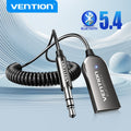 Vention-receptor de Audio Bluetooth para coche, adaptador USB inalámbrico para coche, USB a conector de 3,5mm, micrófono, manos libres, Bluetooth 5,4, accesorios para coche