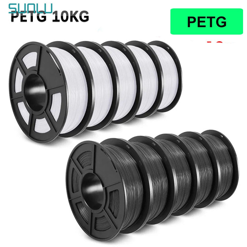 Filamento SUNLU 10KG 3D PLA/PLA PLUS/PETG/filamnet ABS fácil 1,75mm 10 rollos 1KG filamento de impresora 3D bien herido para impresora 3D