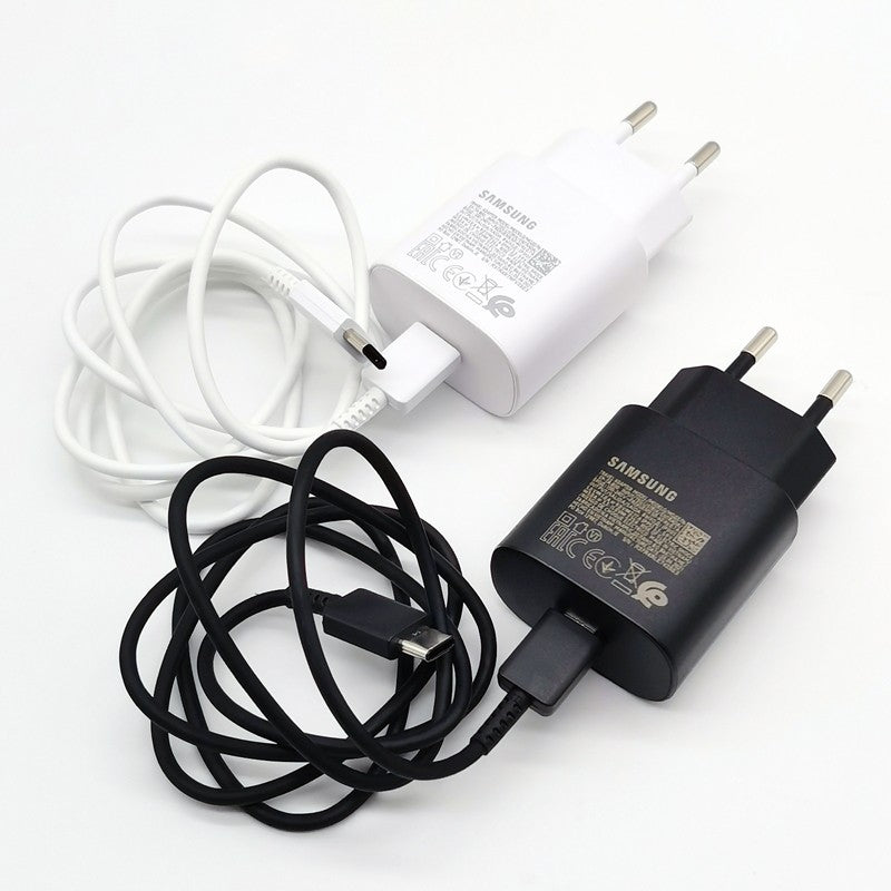 Samsung 25W cargador súper rápido tipo C adaptador para Galaxy S24 S23 S20 S21 S22 Plus Note 20 10 A55 A35 A25 A15 Z Flip Fold 6 5 4 3