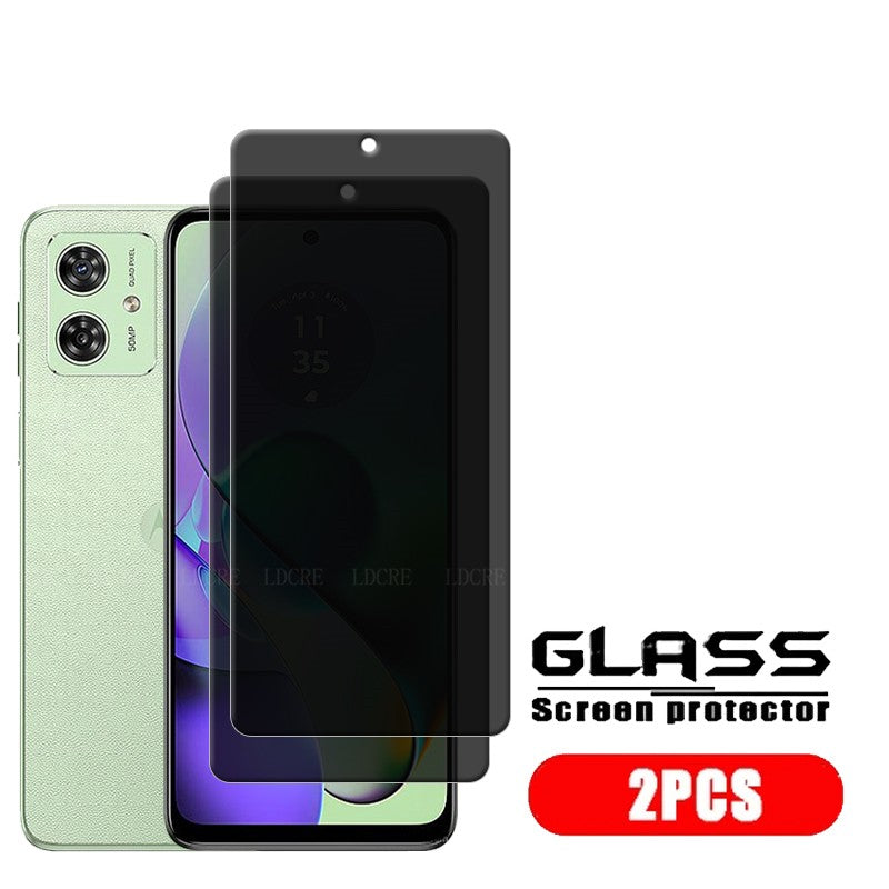 4 Uds para Motorola Moto G54 vidrio Moto G54 Protector de pantalla cubierta protectora 9H HD Anti-espía privacidad vidrio templado Moto G54 G 54