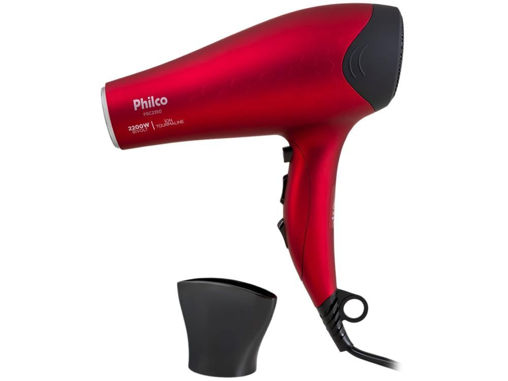Secador de Pelo Philco Iones Turmalina Cereza 2200W 2 Velocidades PSC2350 - Bivolt