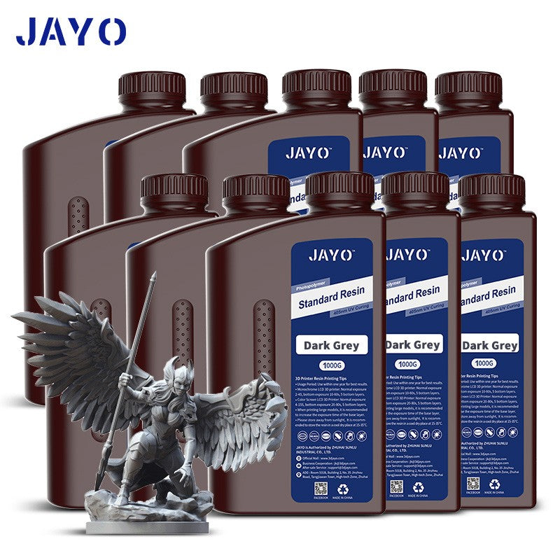 JAYO-lavabo de agua de resina 3D/como ABS/a base de plantas/líquido de resina de fotopolímero UV estándar de 10KG 405nm para materiales de impresora LCD 3D